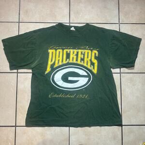 Vintage 90s Green Bay Packers Graphic T-Shirt Mens XL Green NFL Team Champ